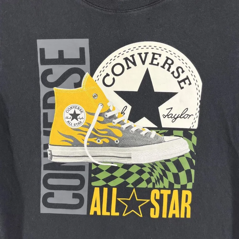 Converse Shirt Youth‎ Medium All Star Chuck Taylor Sneaker Graphic Tee 10-12